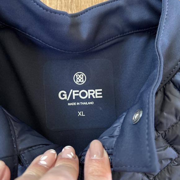 G/FORE Women's Hybrid Moto Stretch Tech Interlock Jacket Onyx XL - Picture 3 of 8